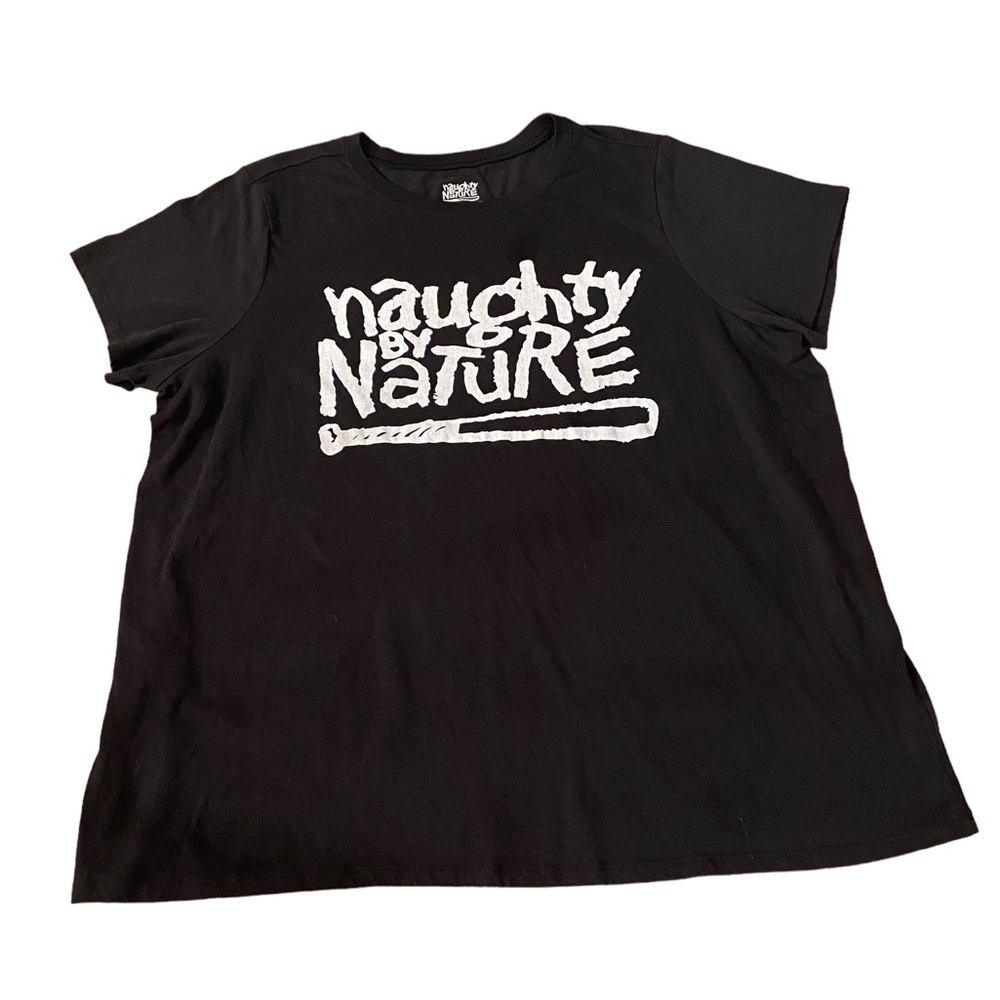 Naughty By Nature Rap Hip Hop Graphic Tee Shirt Adult Size 3 Black